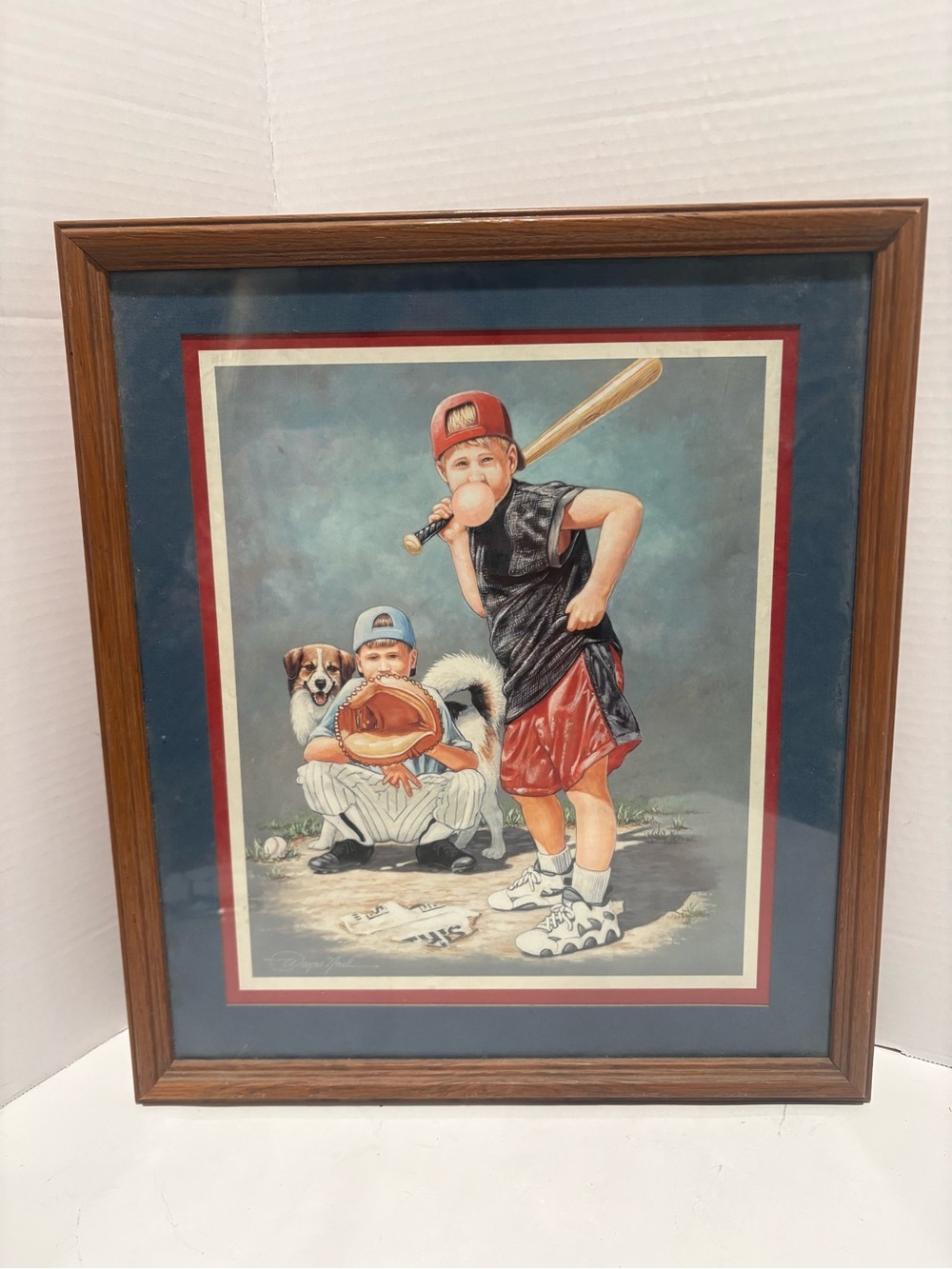 Framed Baseball Art - Vintage Homco